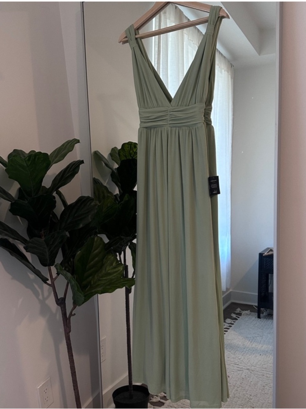 NWT Lulu’s Sage Green Maxi Dress